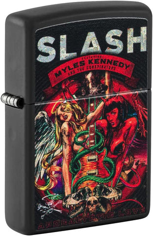 Zippo Slash Design Black Matte 48187