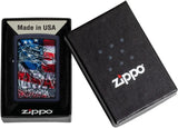 Zippo Eagle Flag Design Navy Matte 48189