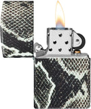 Zippo 540 Color Black Snake Skin Design 48231