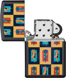 Zippo Playboy Black Light Rabbit Head Black Matte 48233