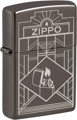 Zippo Art Deco Design Black Ice 48247