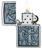 Zippo Medieval Dragon and Blade Street Chrome 48365