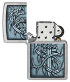 Zippo Medieval Dragon and Blade Street Chrome 48365