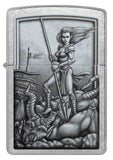 Zippo Medieval Woman Warrior Street Chrome 48371