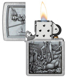 Zippo Medieval Woman Warrior Street Chrome 48371