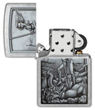 Zippo Medieval Woman Warrior Street Chrome 48371