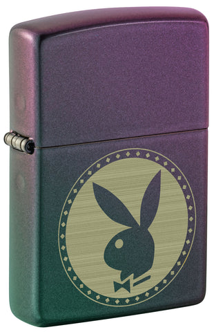 Zippo Playboy Engraved Rabbit Head Iridescent 48380