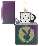 Zippo Playboy Engraved Rabbit Head Iridescent 48380