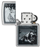 Zippo Mountain Lion Design Street Chrome 48381