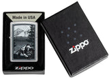 Zippo Mountain Lion Design Street Chrome 48381