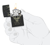 Zippo Deer Constellation Design Black Matte 48385