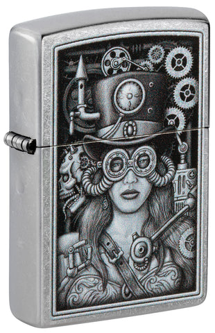 Zippo Steam Punk Woman Street Chrome 48387