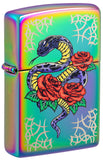 Zippo Rose Snake Tattoo Design Multi Color 48395