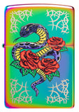 Zippo Rose Snake Tattoo Design Multi Color 48395
