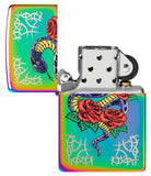 Zippo Rose Snake Tattoo Design Multi Color 48395