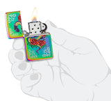 Zippo Rose Snake Tattoo Design Multi Color 48395