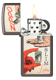 Zippo Vintage Design Slim Black Ice 48396
