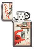 Zippo Vintage Design Slim Black Ice 48396