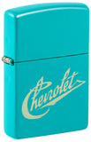 Zippo Chevy Script Logo Flat Turquoise 48399