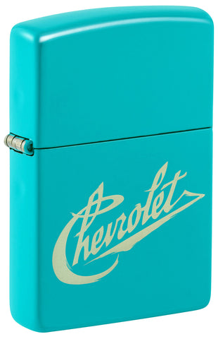 Zippo Chevy Script Logo Flat Turquoise 48399
