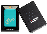 Zippo Chevy Script Logo Flat Turquoise 48399