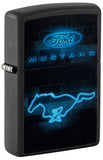 Zippo Ford Mustang Neon Logo Black Matte 48404