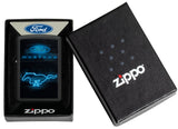 Zippo Ford Mustang Neon Logo Black Matte 48404
