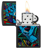 Zippo Santa Cruz Screaming Hand Black Light Black Matte 48415