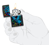 Zippo Santa Cruz Screaming Hand Black Light Black Matte 48415