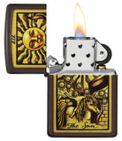 Zippo The Sun Tarot Card Design Brown 48452