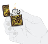Zippo The Sun Tarot Card Design Brown 48452