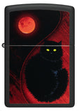 Zippo Black Cat Design Black Matte 48453
