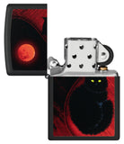 Zippo Black Cat Design Black Matte 48453