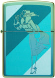 Zippo Windy Design High Polish Teal 48457