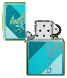 Zippo Windy Design High Polish Teal 48457