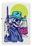 Zippo Wild West Skeleton Design White Matte 48502