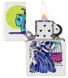 Zippo Wild West Skeleton Design White Matte 48502