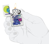 Zippo Wild West Skeleton Design White Matte 48502