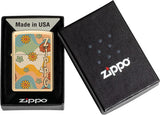 Zippo Flower Power Design High Polish Brass 48503