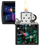 Zippo Cyber City Design Black Matte 48506