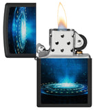 Zippo Black Light UFO Flame Design Black Matte 48514