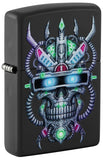 Zippo Cyber Skull Design Black Matte 48516