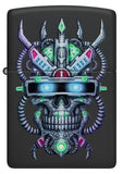 Zippo Cyber Skull Design Black Matte 48516