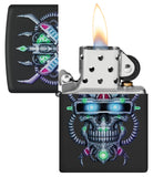 Zippo Cyber Skull Design Black Matte 48516