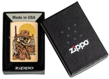 Zippo Wild West Skeleton Design Brushed Brass 48519