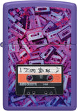 Zippo Cassette Tape Design Purple Matte 48521