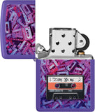 Zippo Cassette Tape Design Purple Matte 48521
