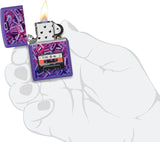 Zippo Cassette Tape Design Purple Matte 48521