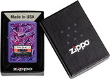Zippo Cassette Tape Design Purple Matte 48521