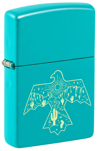Zippo Thunderbird Western Design Flat Turquoise 48522